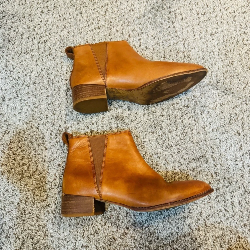 MADEWELL The Carina Boot Tan Leather Women’s Size‎ 7.5